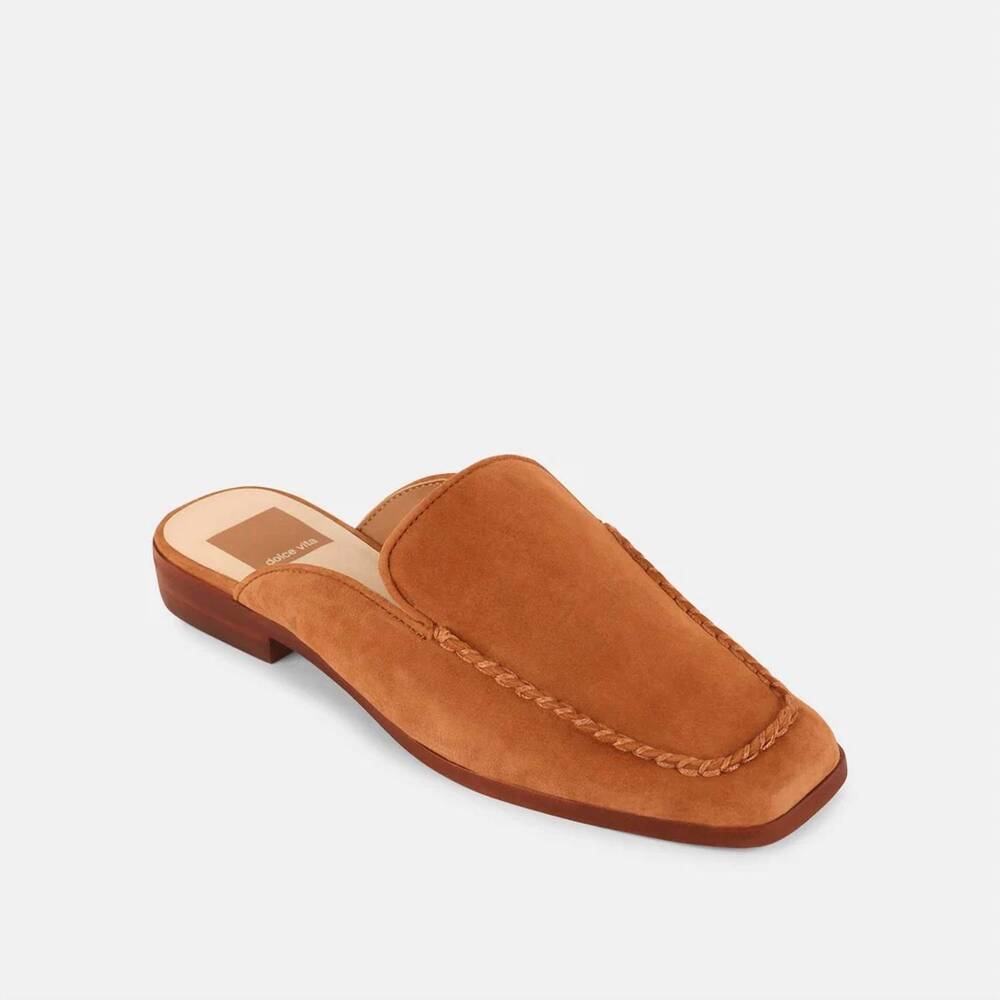 NEW DOLCE VITA women's bradly slide loafer mules in brown suede